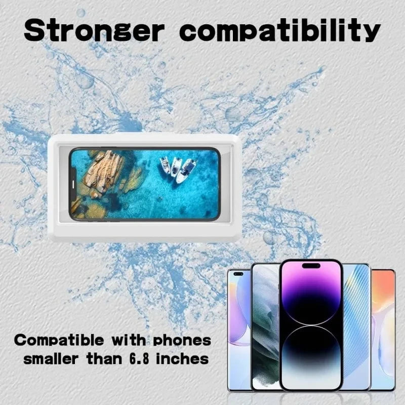 White Rotating Shower Phone Holder